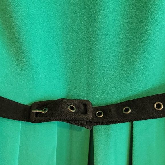 Blue Rain belted flare dress Medium - Picture 5 of 7